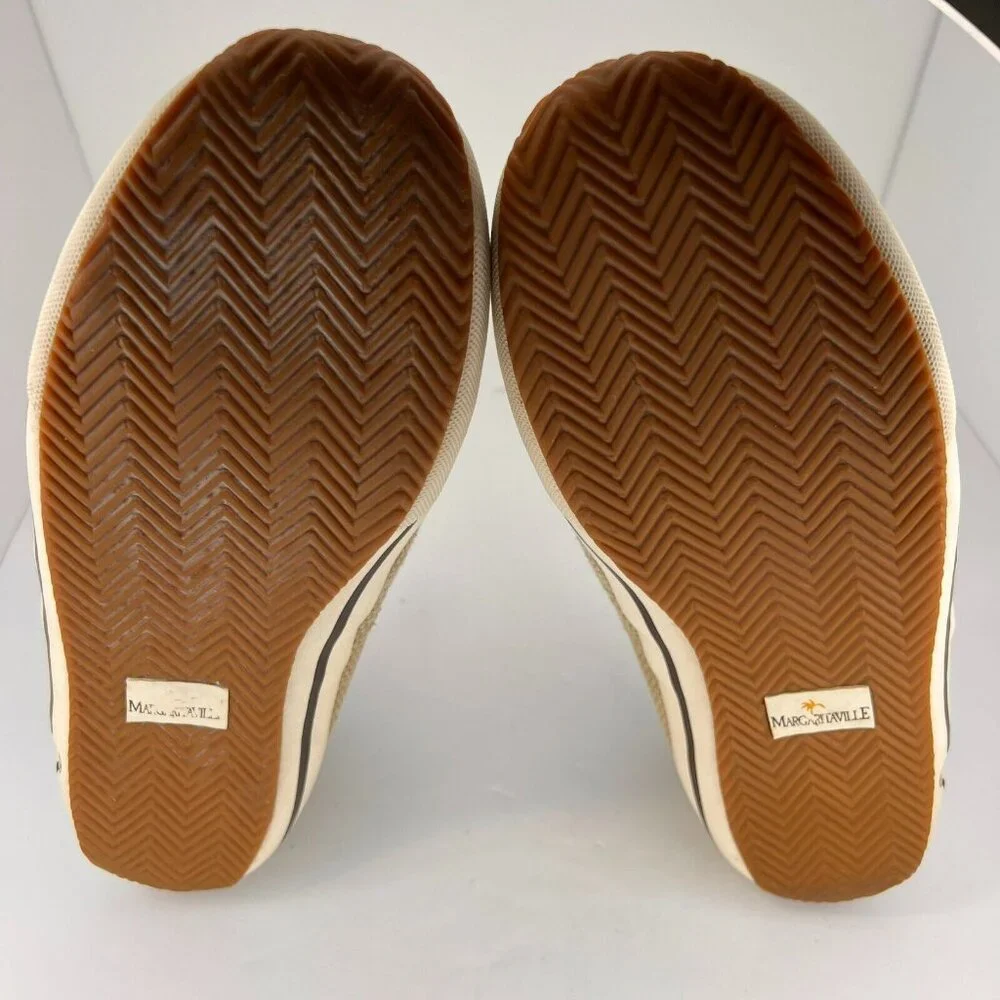 Margaritaville Mens Barbados MG7009M Beige Canvas Low Top Size 8 Slip-On Shoes
